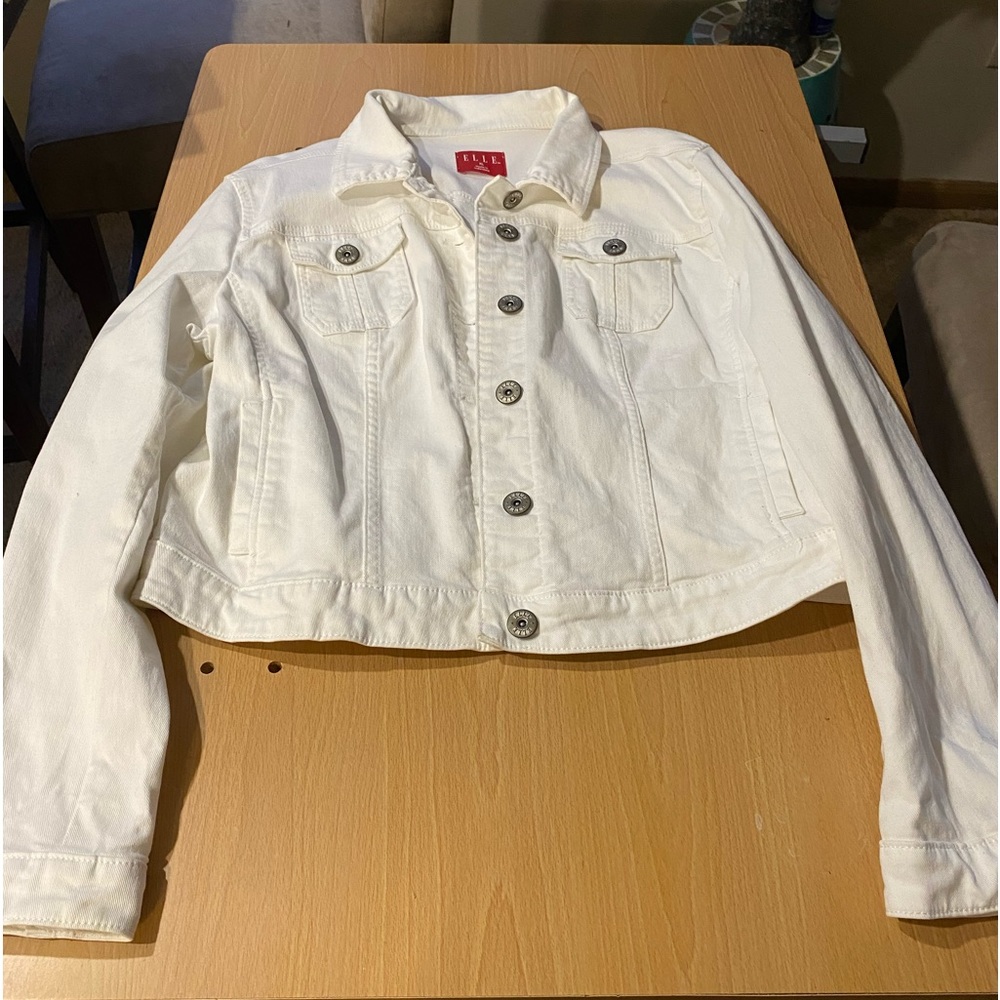 White Elle denim jacket